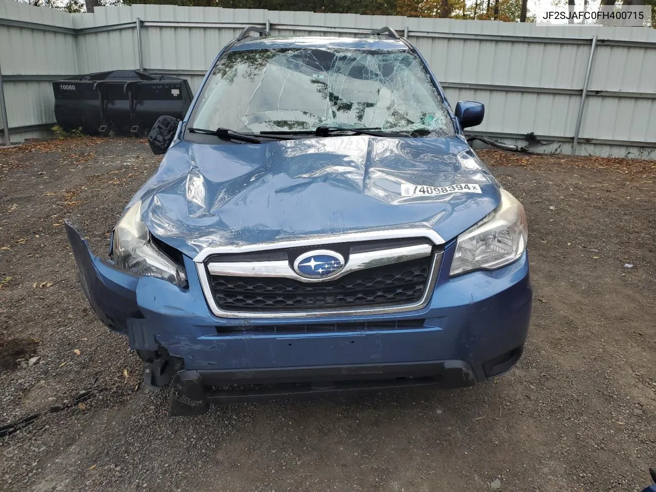 2015 Subaru Forester 2.5I Premium VIN: JF2SJAFC0FH400715 Lot: 74098394