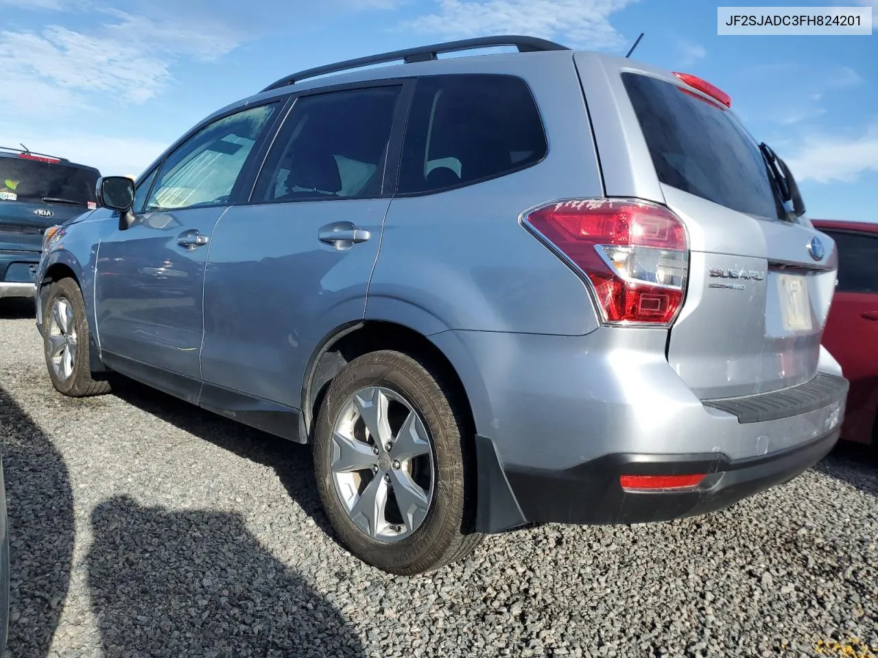 2015 Subaru Forester 2.5I Premium VIN: JF2SJADC3FH824201 Lot: 74220074