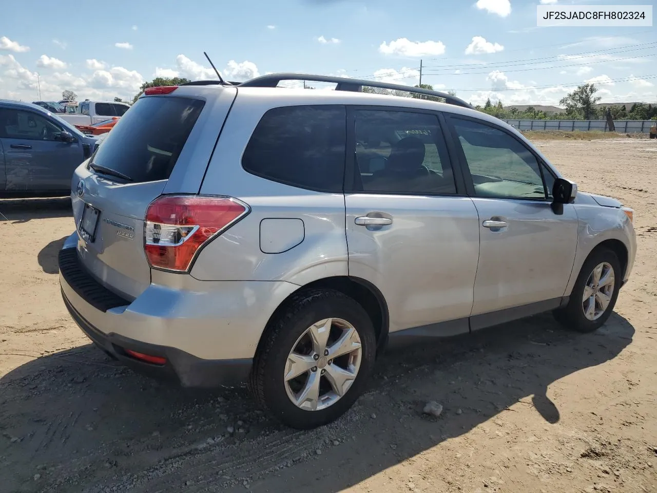 2015 Subaru Forester 2.5I Premium VIN: JF2SJADC8FH802324 Lot: 74260084