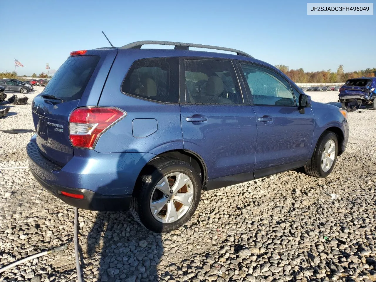 2015 Subaru Forester 2.5I Premium VIN: JF2SJADC3FH496049 Lot: 74703034