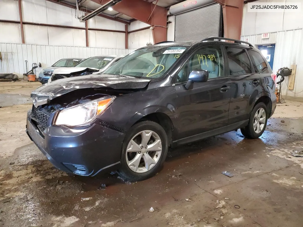 2015 Subaru Forester 2.5I Premium VIN: JF2SJADC5FH826726 Lot: 75100284