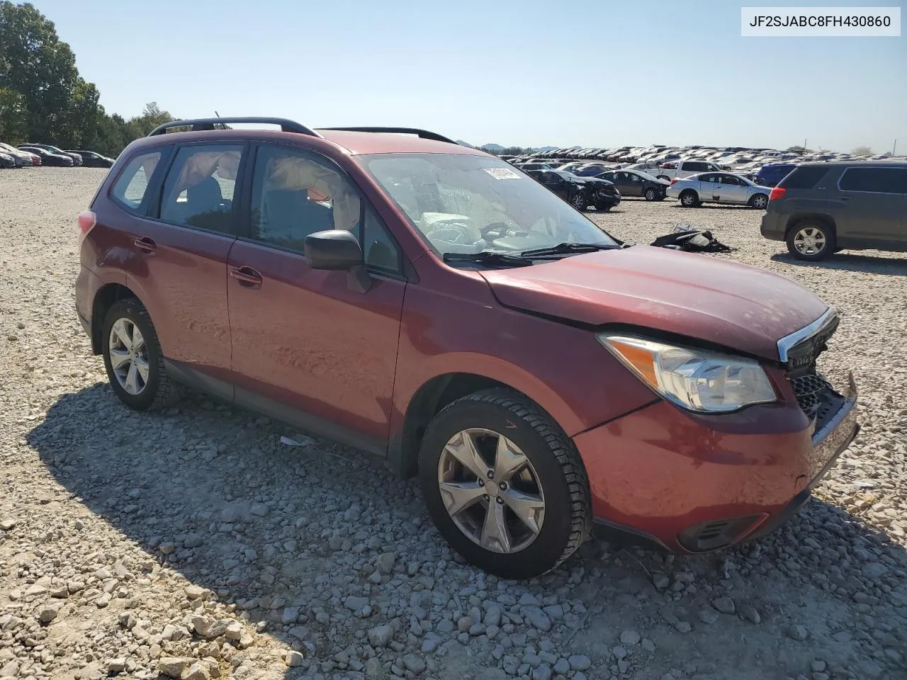 2015 Subaru Forester 2.5I VIN: JF2SJABC8FH430860 Lot: 75101414