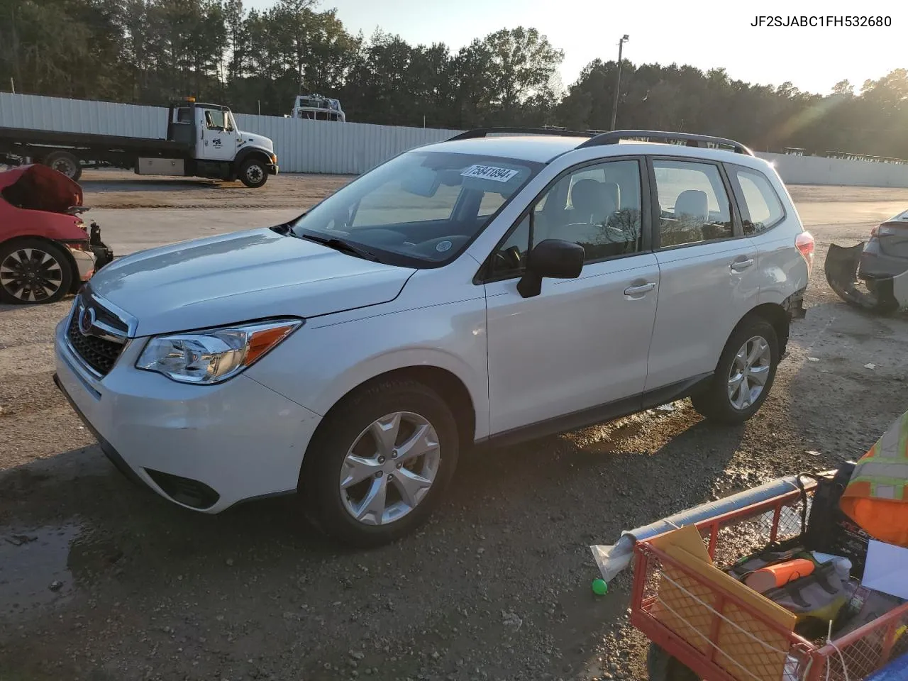 2015 Subaru Forester 2.5I VIN: JF2SJABC1FH532680 Lot: 75841894