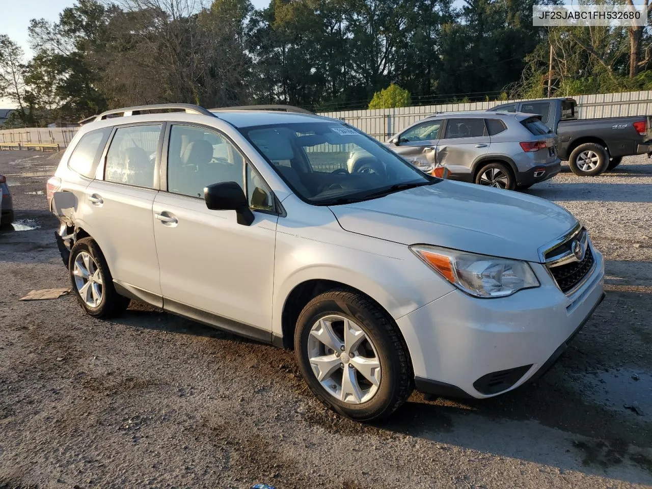 2015 Subaru Forester 2.5I VIN: JF2SJABC1FH532680 Lot: 75841894