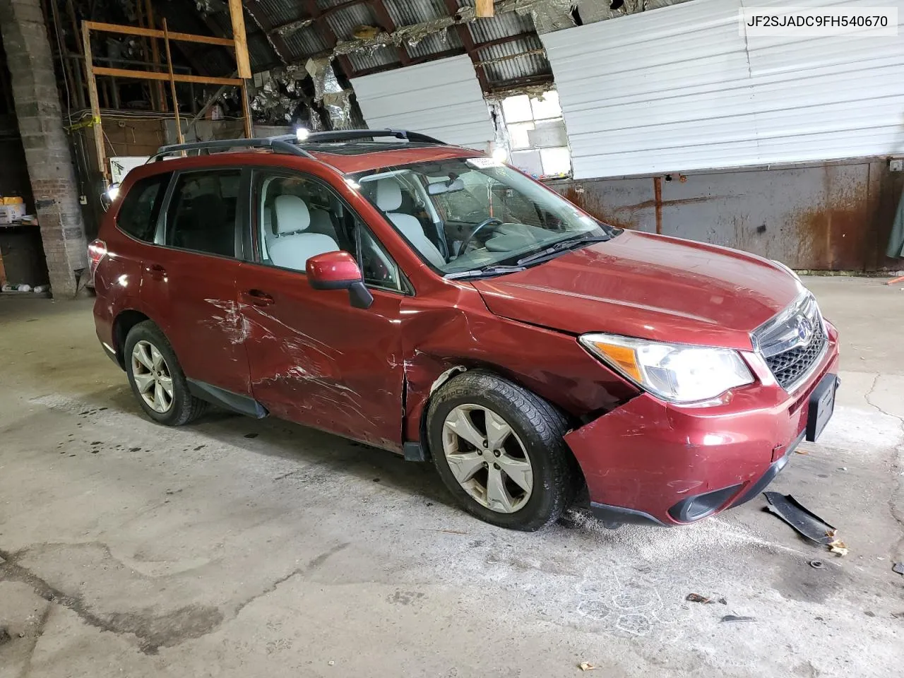 2015 Subaru Forester 2.5I Premium VIN: JF2SJADC9FH540670 Lot: 75998544