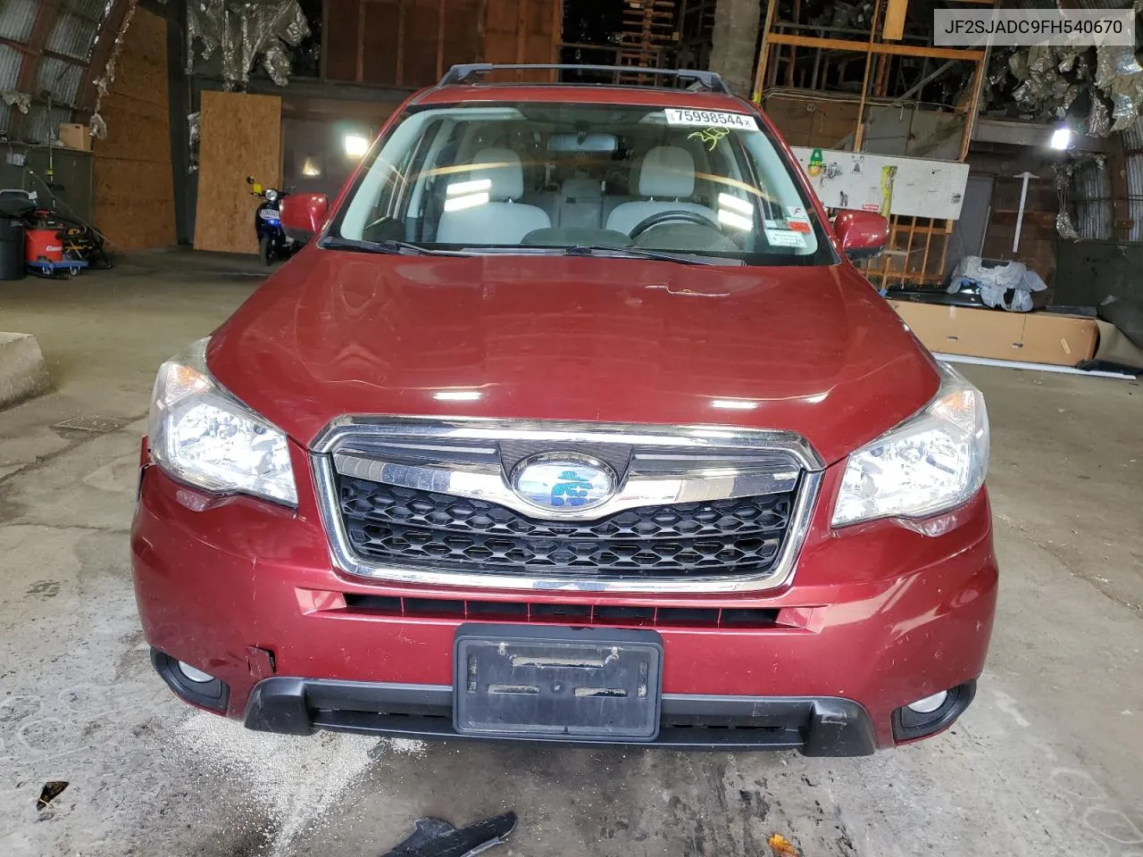 2015 Subaru Forester 2.5I Premium VIN: JF2SJADC9FH540670 Lot: 75998544