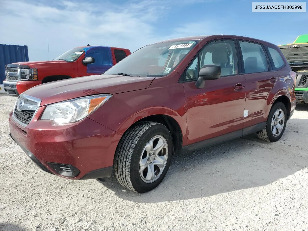 2015 Subaru Forester 2.5I VIN: JF2SJAAC5FH803998 Lot: 76576684