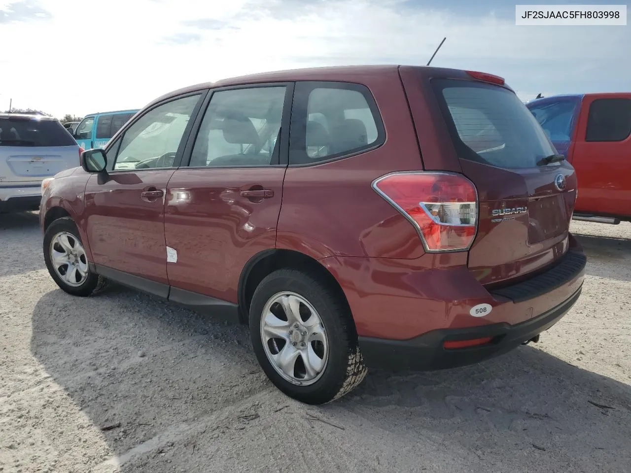 2015 Subaru Forester 2.5I VIN: JF2SJAAC5FH803998 Lot: 76576684