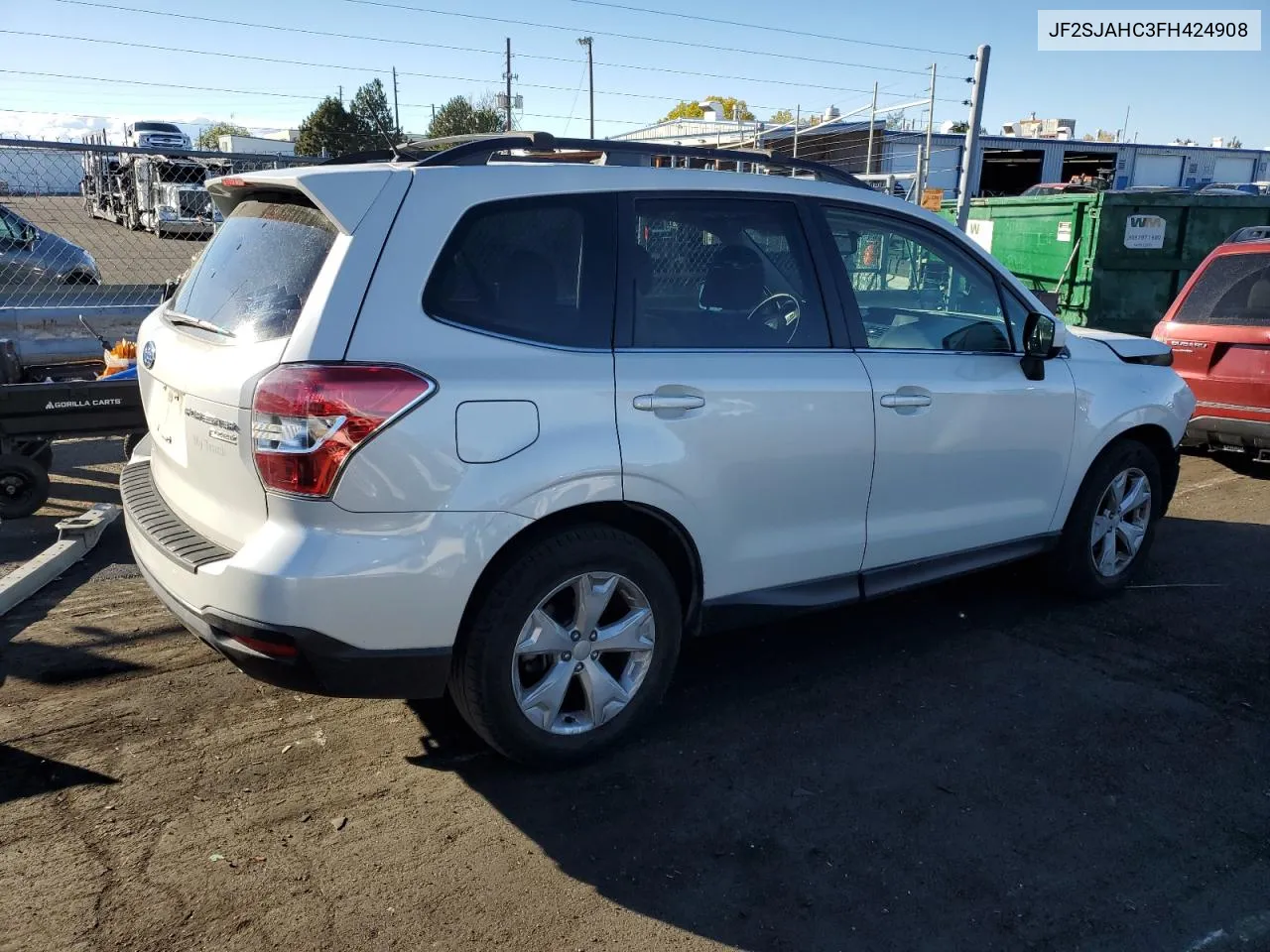 2015 Subaru Forester 2.5I Limited VIN: JF2SJAHC3FH424908 Lot: 77373924