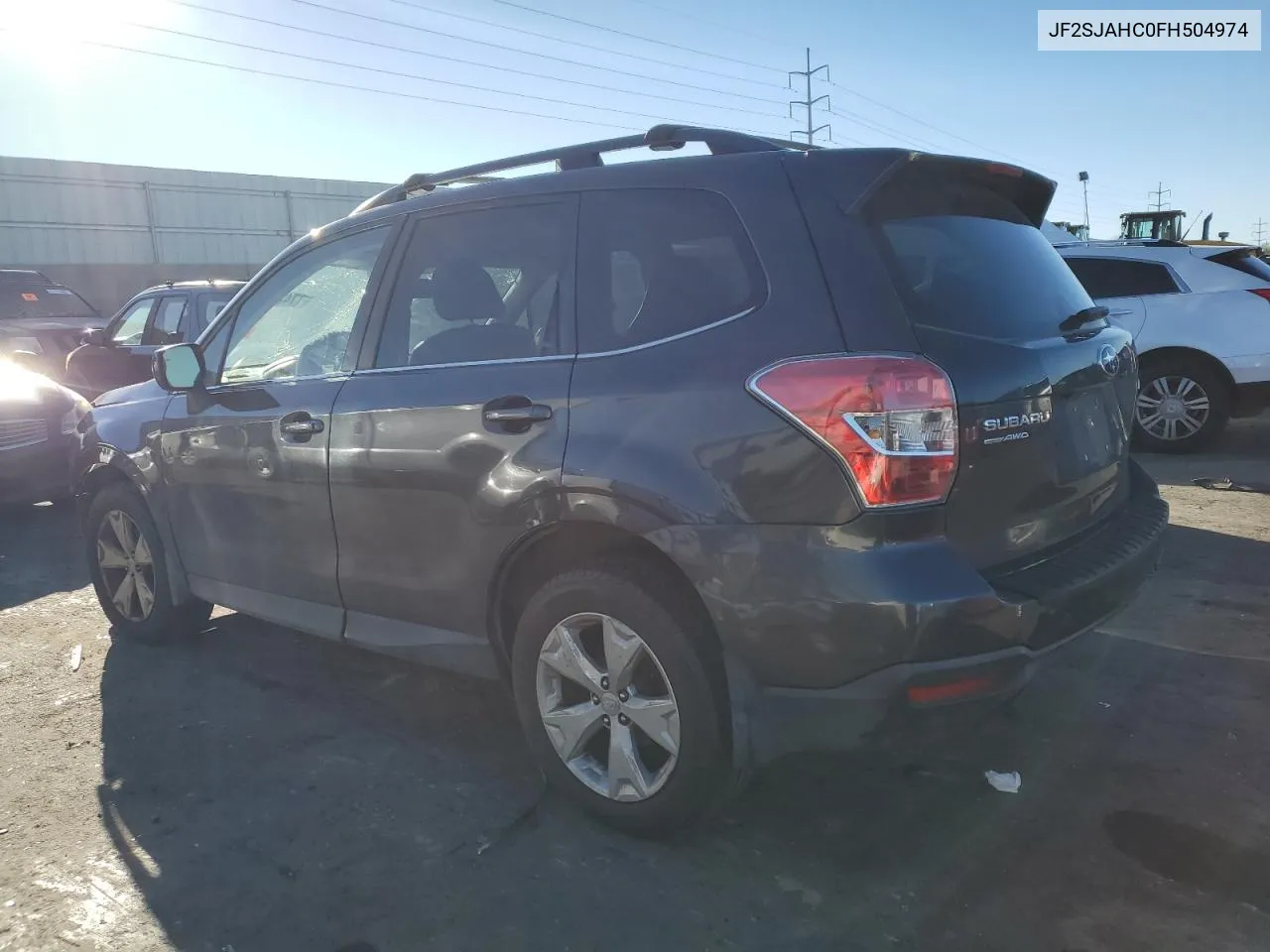 2015 Subaru Forester 2.5I Limited VIN: JF2SJAHC0FH504974 Lot: 77427914