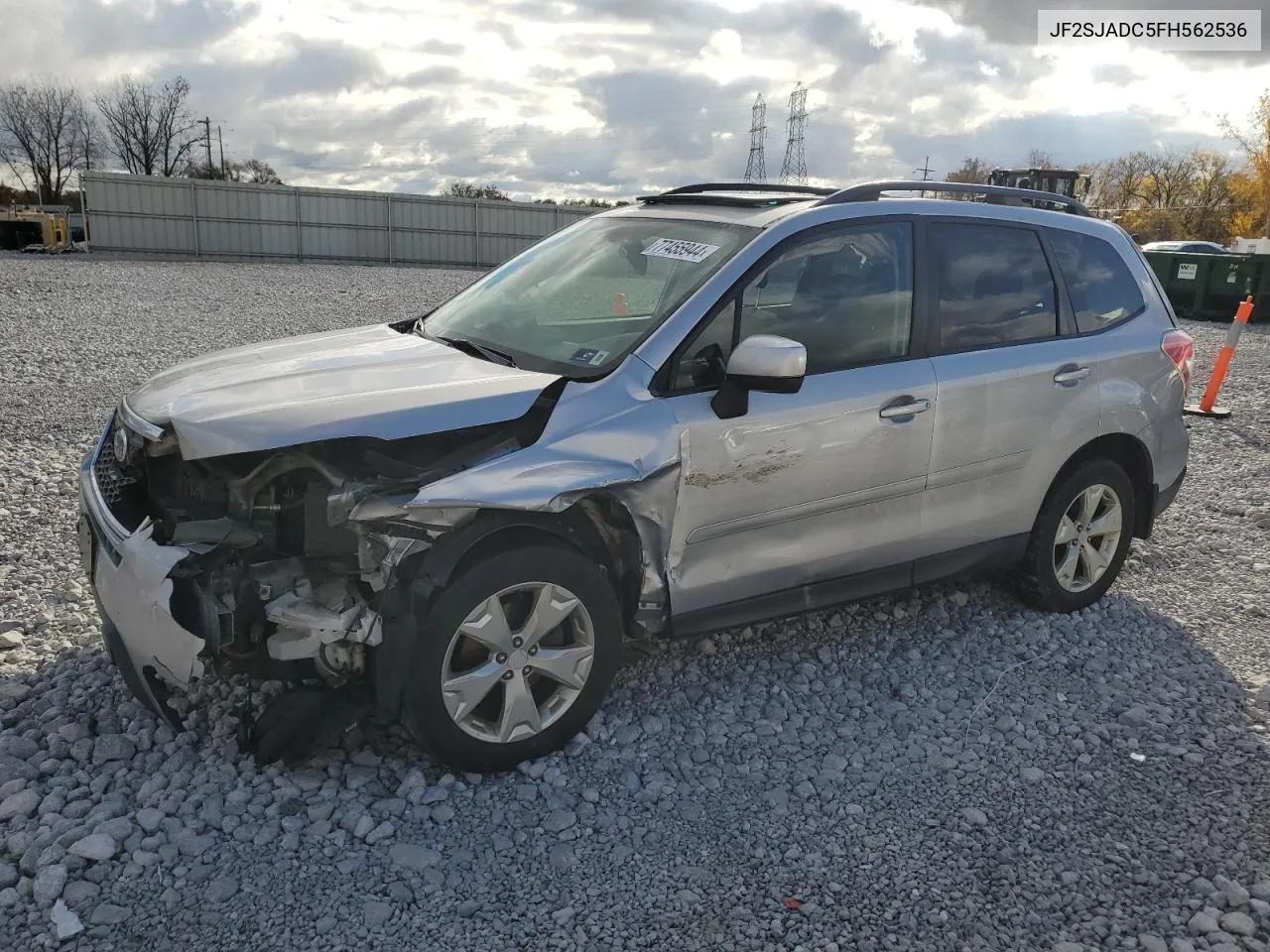 2015 Subaru Forester 2.5I Premium VIN: JF2SJADC5FH562536 Lot: 77455944