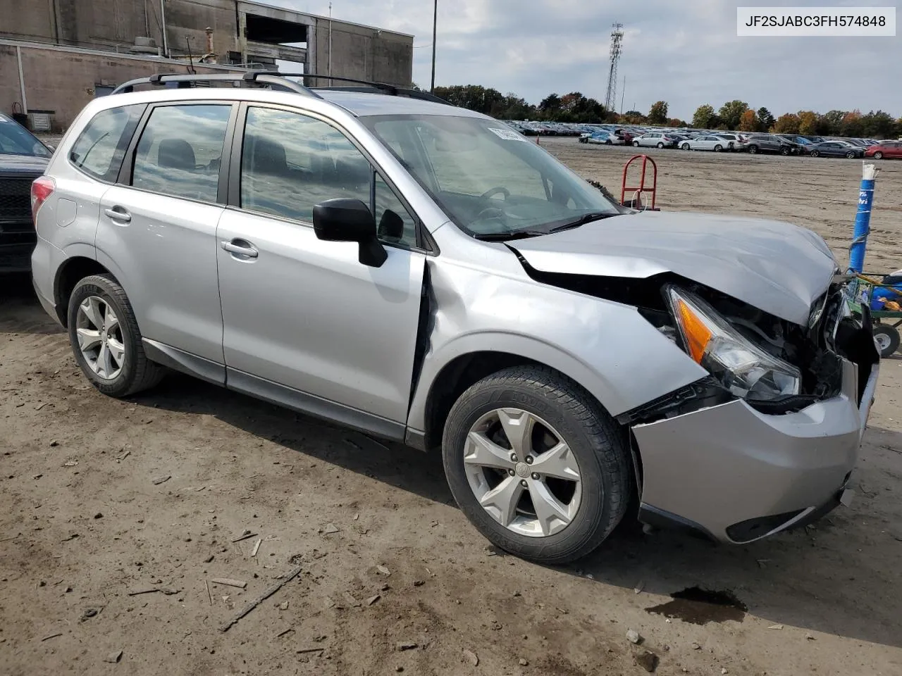 2015 Subaru Forester 2.5I VIN: JF2SJABC3FH574848 Lot: 77646554