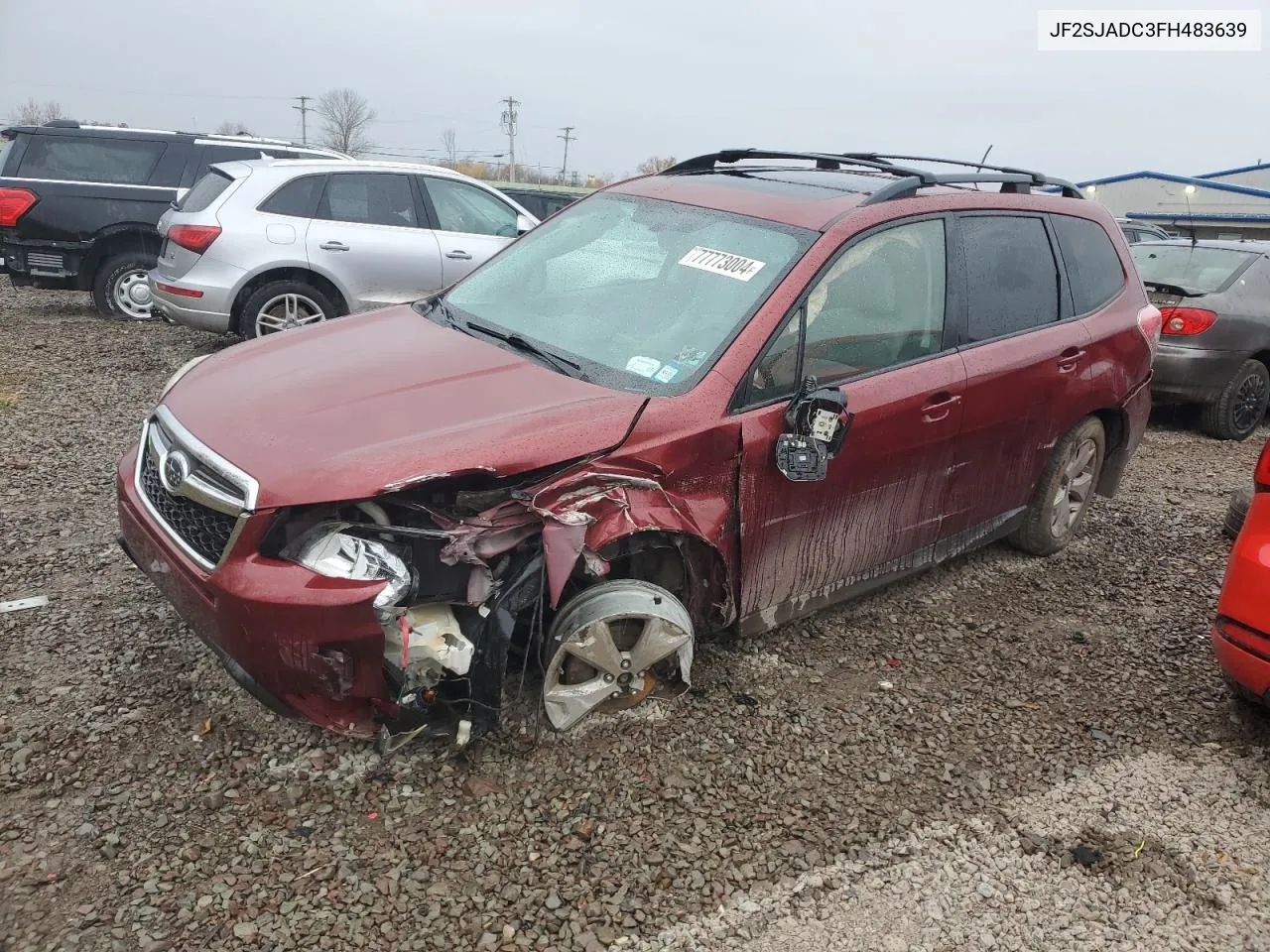 2015 Subaru Forester 2.5I Premium VIN: JF2SJADC3FH483639 Lot: 77773004