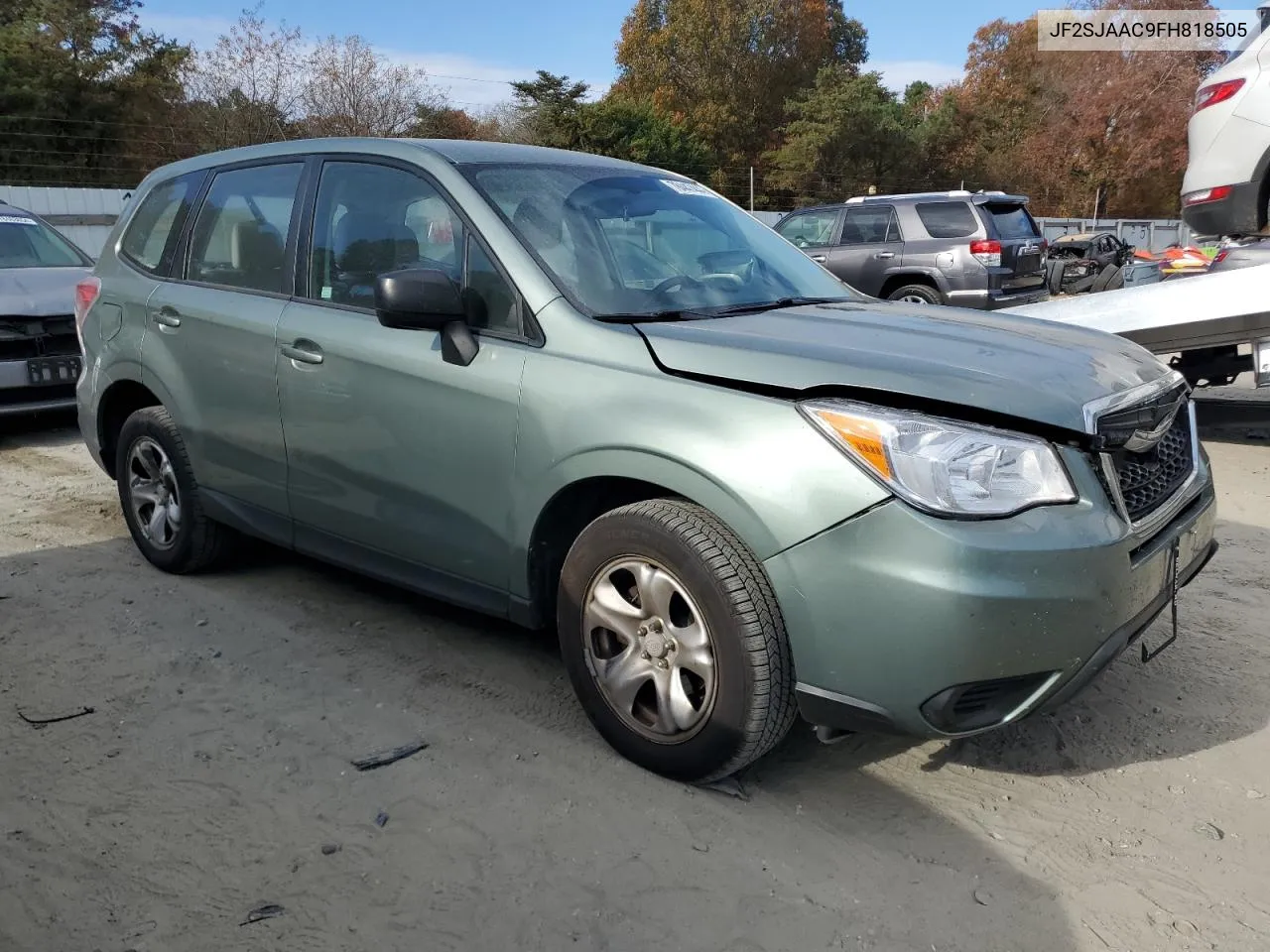 2015 Subaru Forester 2.5I VIN: JF2SJAAC9FH818505 Lot: 78447444