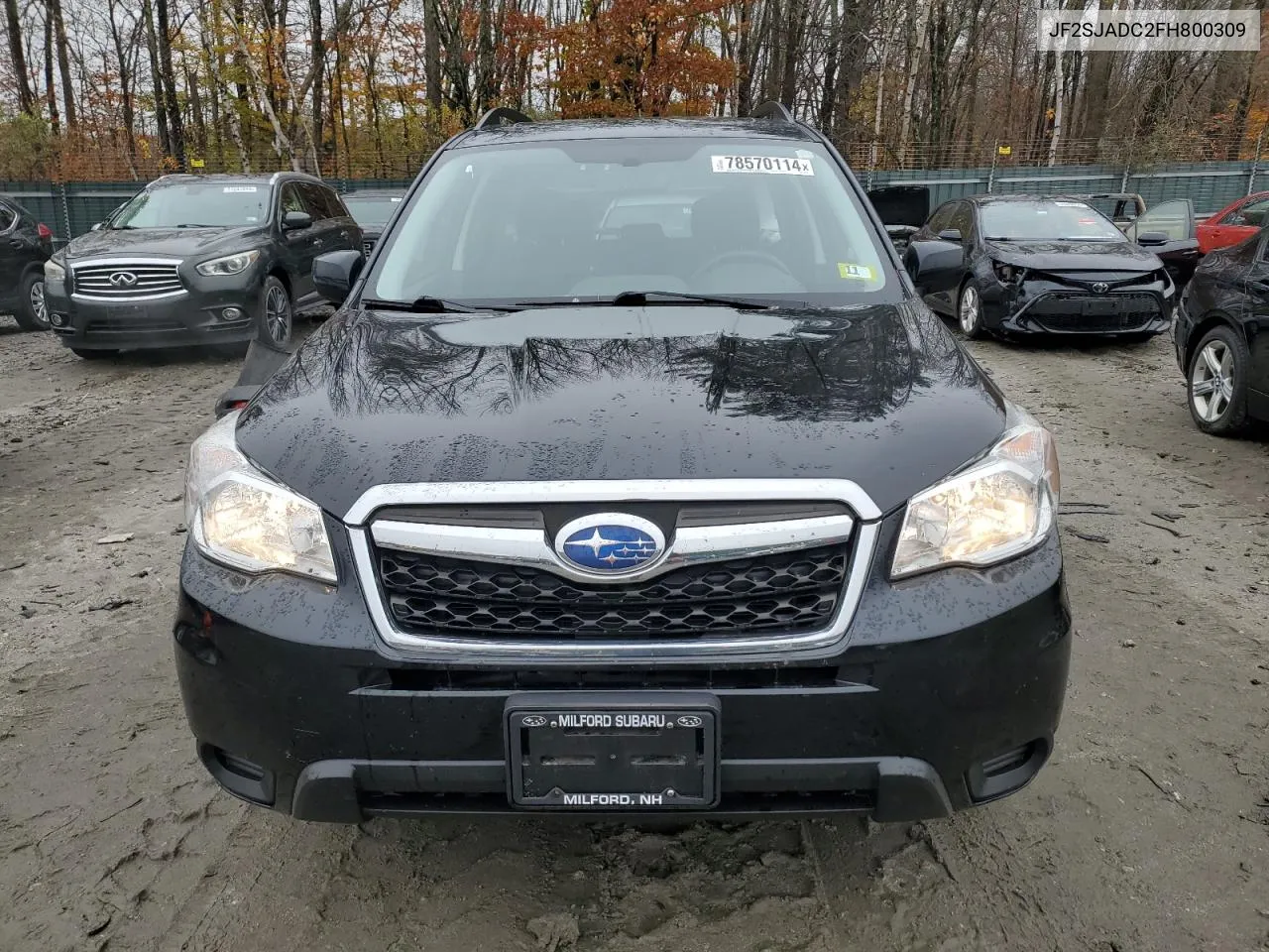 2015 Subaru Forester 2.5I Premium VIN: JF2SJADC2FH800309 Lot: 78570114