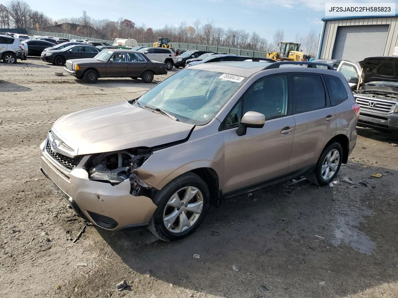 2015 Subaru Forester 2.5I Premium VIN: JF2SJADC2FH585823 Lot: 78690474