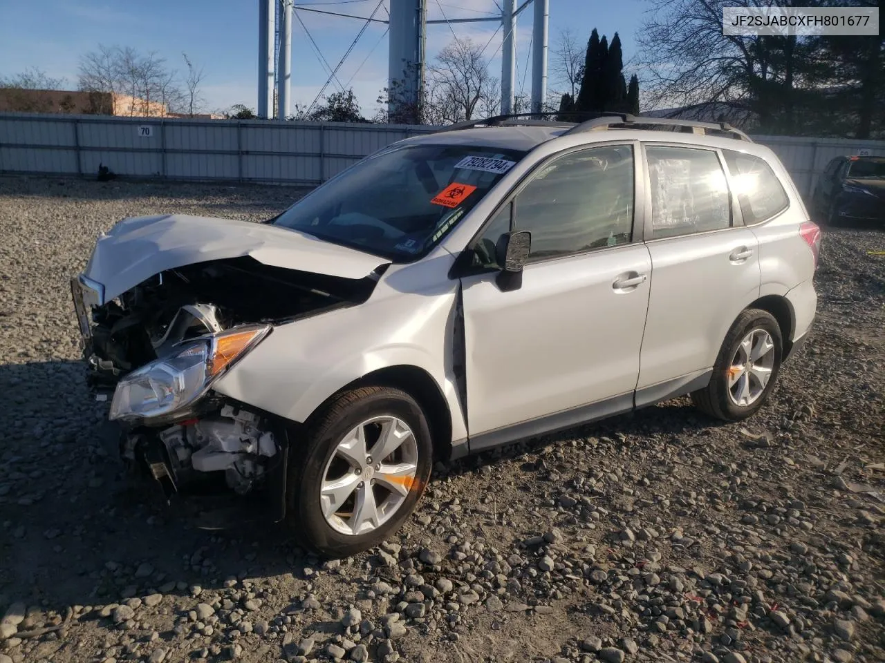 2015 Subaru Forester 2.5I VIN: JF2SJABCXFH801677 Lot: 79282794