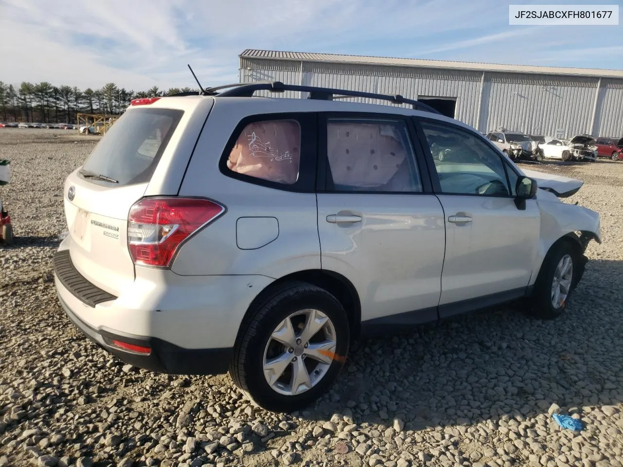 2015 Subaru Forester 2.5I VIN: JF2SJABCXFH801677 Lot: 79282794