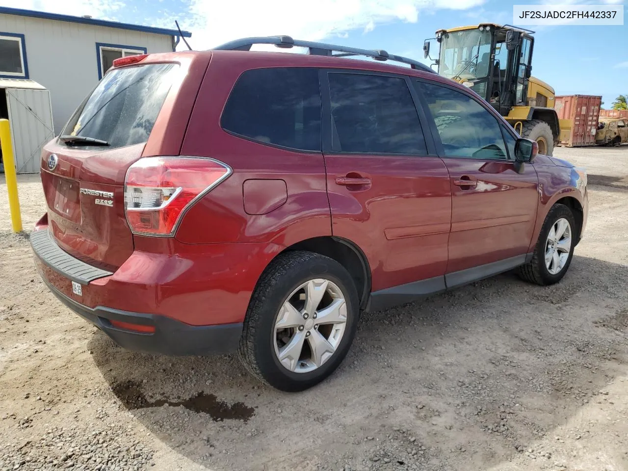 2015 Subaru Forester 2.5I Premium VIN: JF2SJADC2FH442337 Lot: 79323994