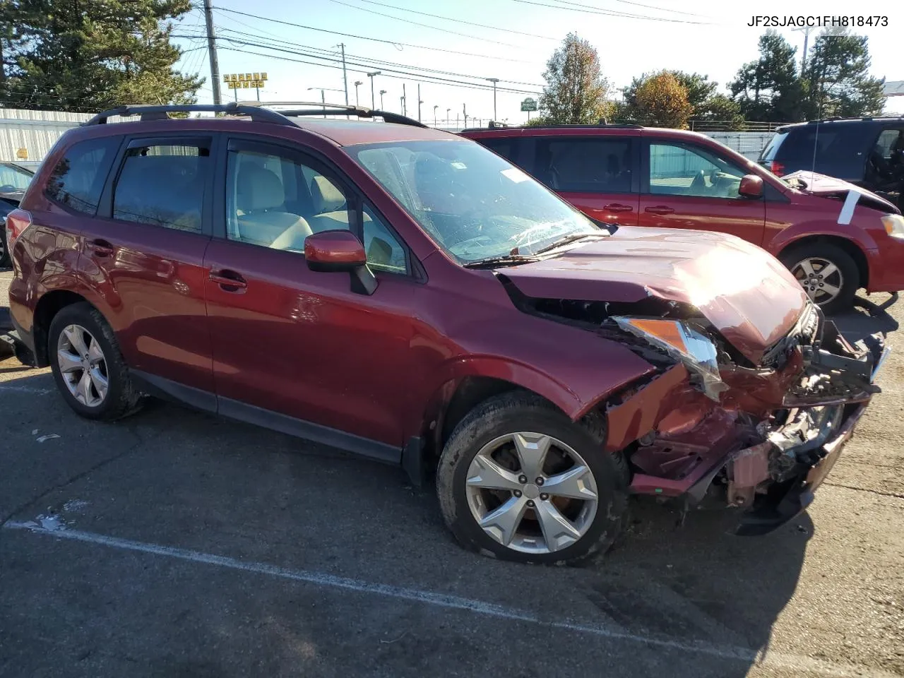 2015 Subaru Forester 2.5I Premium VIN: JF2SJAGC1FH818473 Lot: 80087284