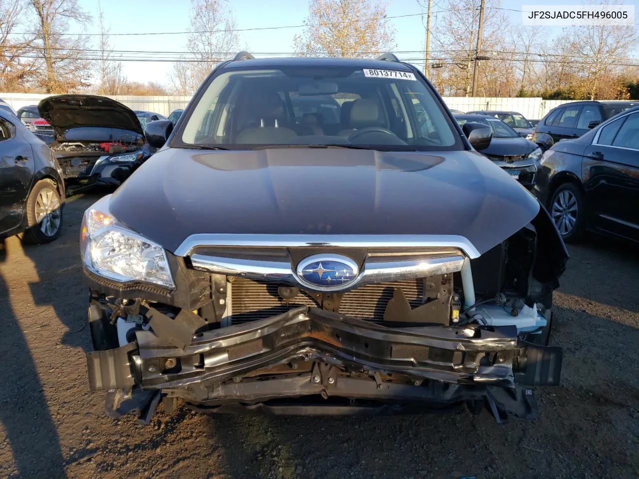 2015 Subaru Forester 2.5I Premium VIN: JF2SJADC5FH496005 Lot: 80137714