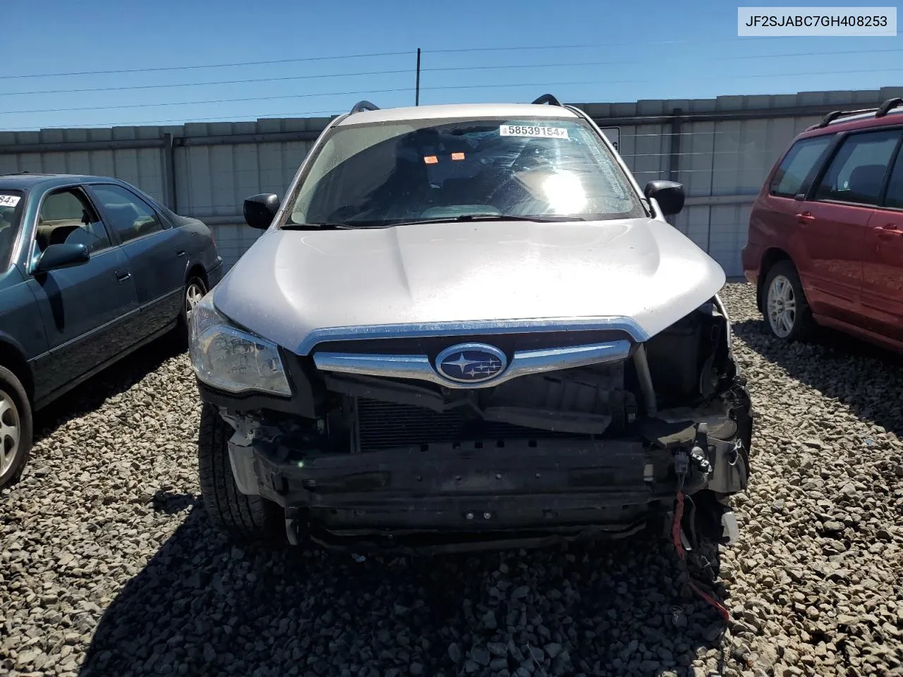 2016 Subaru Forester 2.5I VIN: JF2SJABC7GH408253 Lot: 58539154