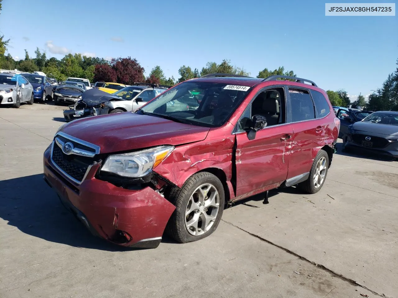 2016 Subaru Forester 2.5I Touring VIN: JF2SJAXC8GH547235 Lot: 59574514