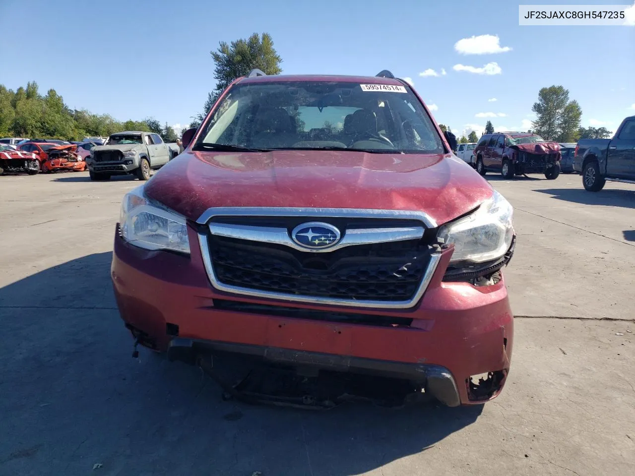 2016 Subaru Forester 2.5I Touring VIN: JF2SJAXC8GH547235 Lot: 59574514