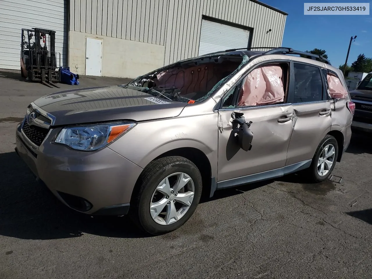 2016 Subaru Forester 2.5I Limited VIN: JF2SJARC7GH533419 Lot: 62496524