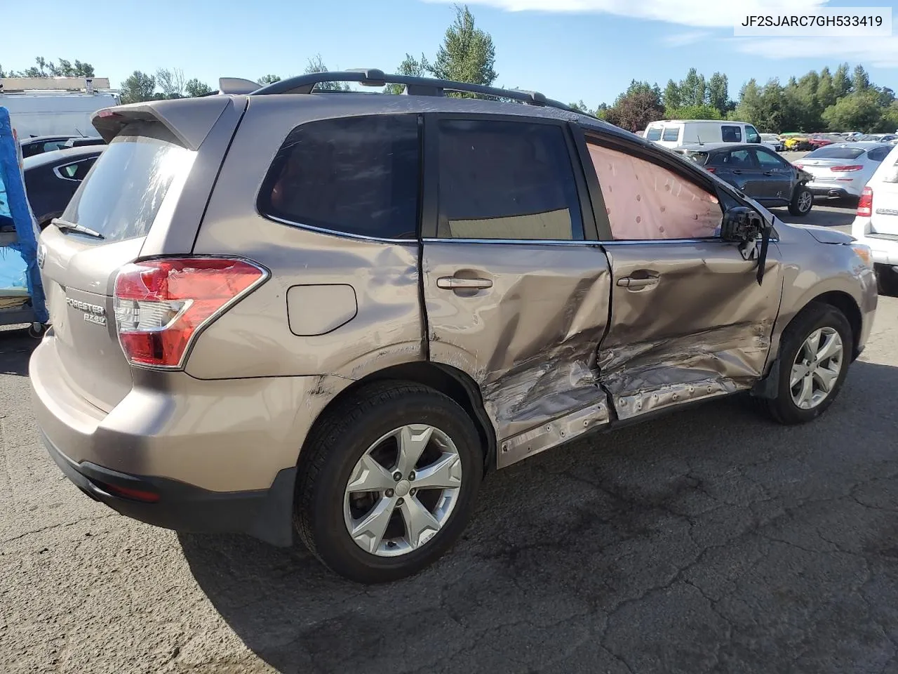 2016 Subaru Forester 2.5I Limited VIN: JF2SJARC7GH533419 Lot: 62496524