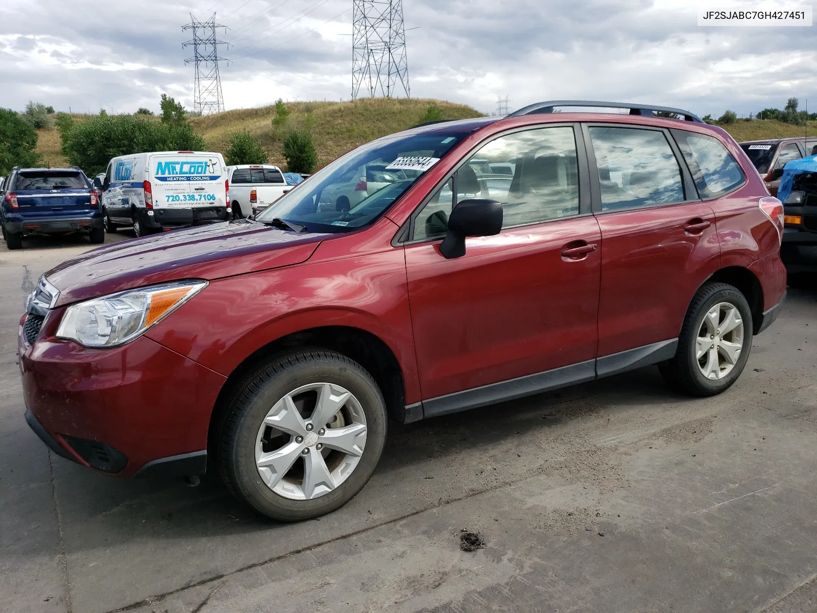 2016 Subaru Forester 2.5I VIN: JF2SJABC7GH427451 Lot: 65850644