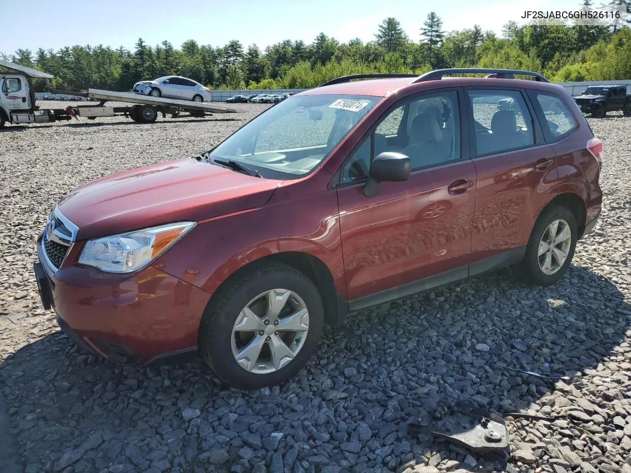 2016 Subaru Forester 2.5I VIN: JF2SJABC6GH526116 Lot: 67900074