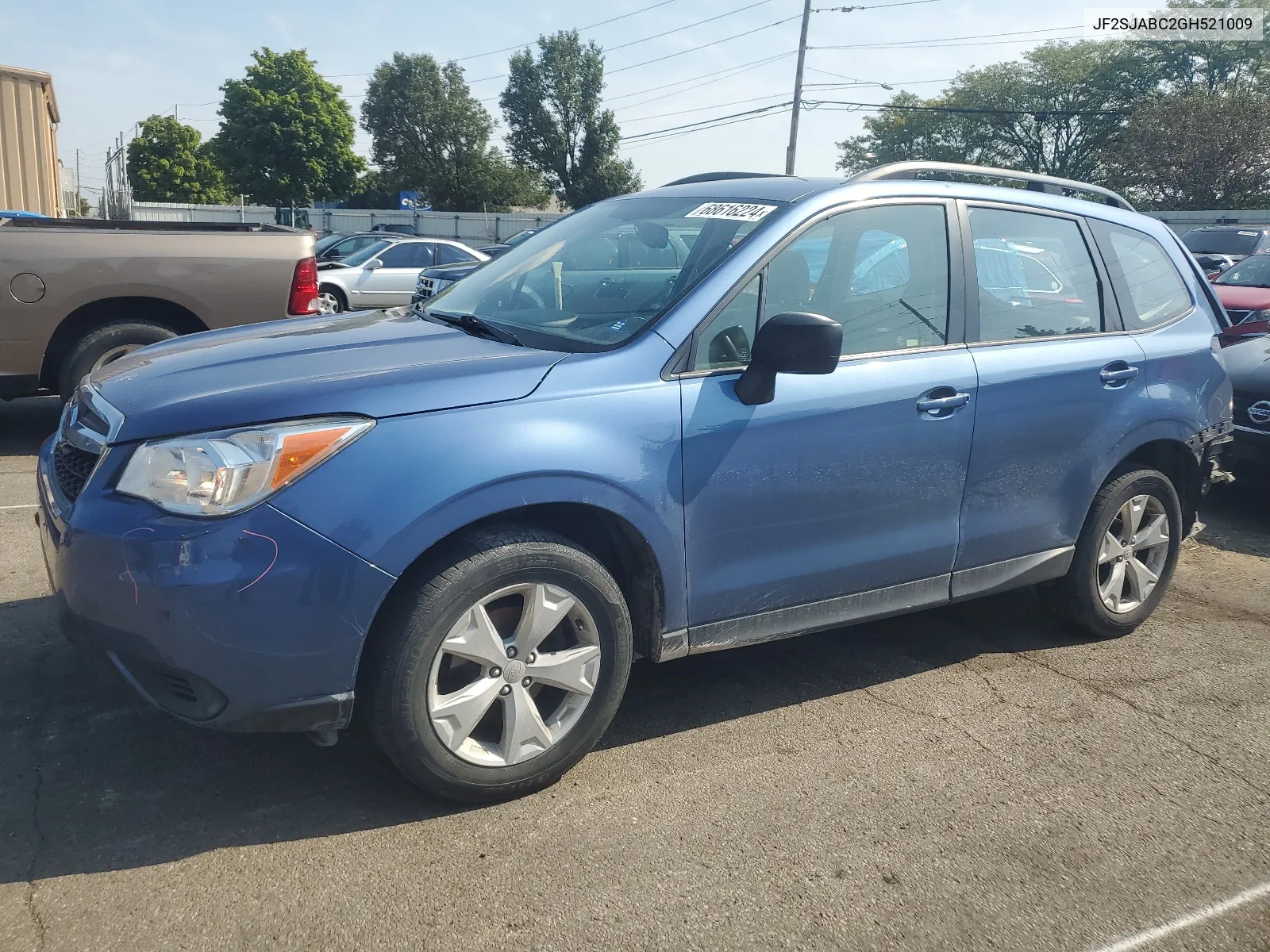 2016 Subaru Forester 2.5I VIN: JF2SJABC2GH521009 Lot: 68616224