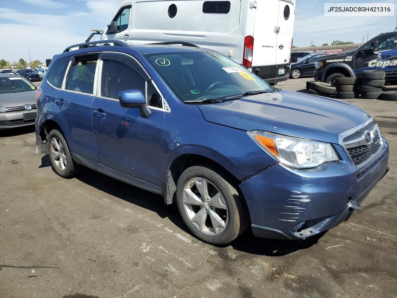 2016 Subaru Forester 2.5I Premium VIN: JF2SJADC8GH421316 Lot: 71176654