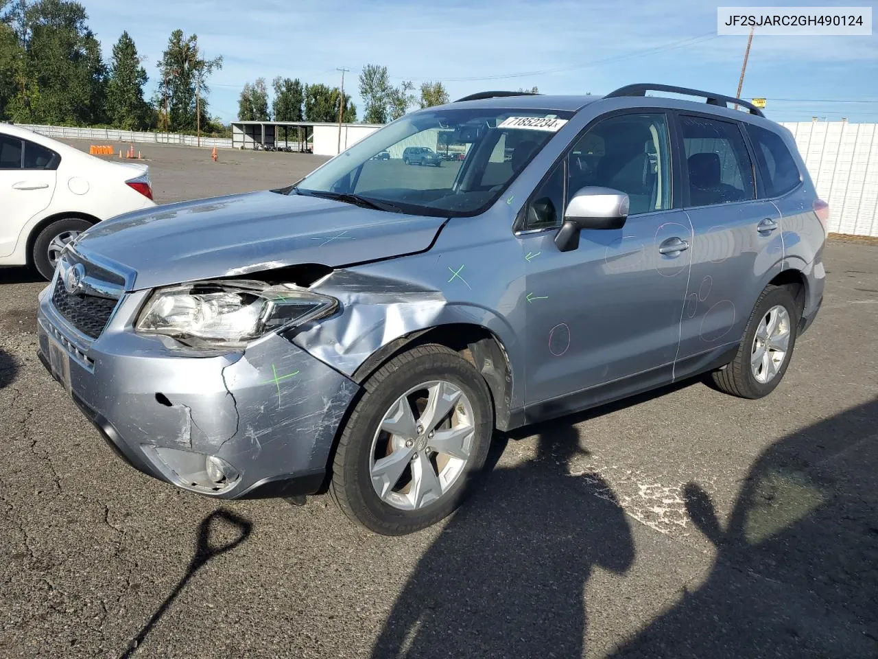 2016 Subaru Forester 2.5I Limited VIN: JF2SJARC2GH490124 Lot: 71852234