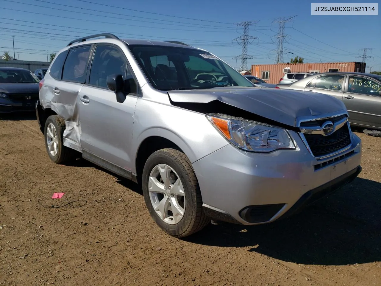 2016 Subaru Forester 2.5I VIN: JF2SJABCXGH521114 Lot: 71958354