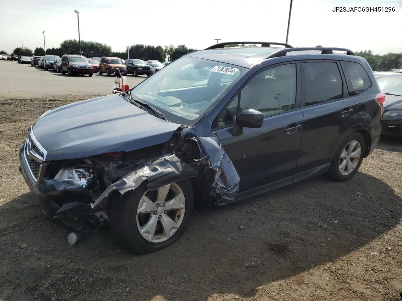 2016 Subaru Forester 2.5I Premium VIN: JF2SJAFC6GH451296 Lot: 71969634