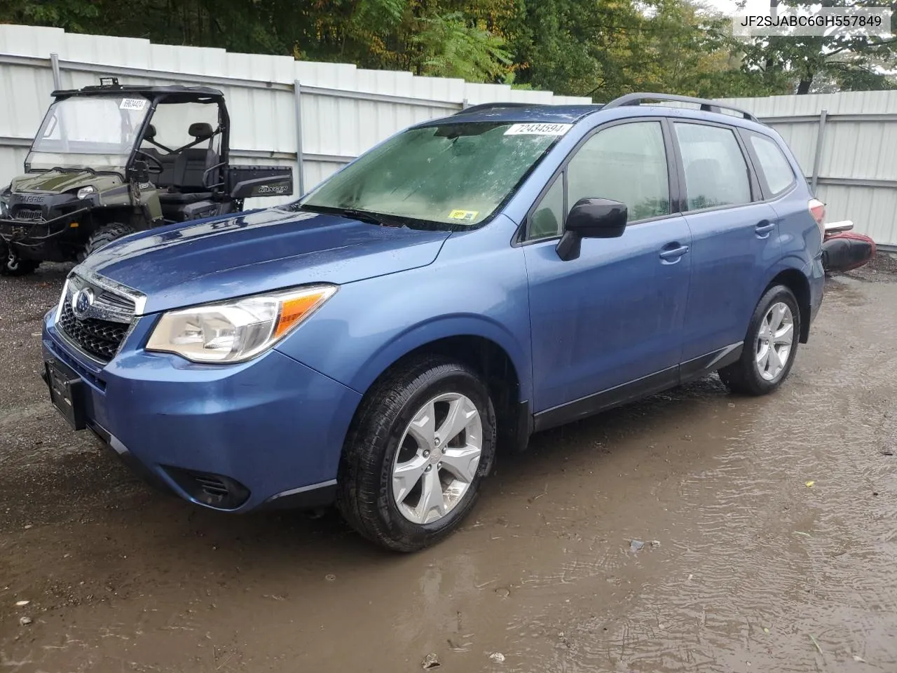 2016 Subaru Forester 2.5I VIN: JF2SJABC6GH557849 Lot: 72434594