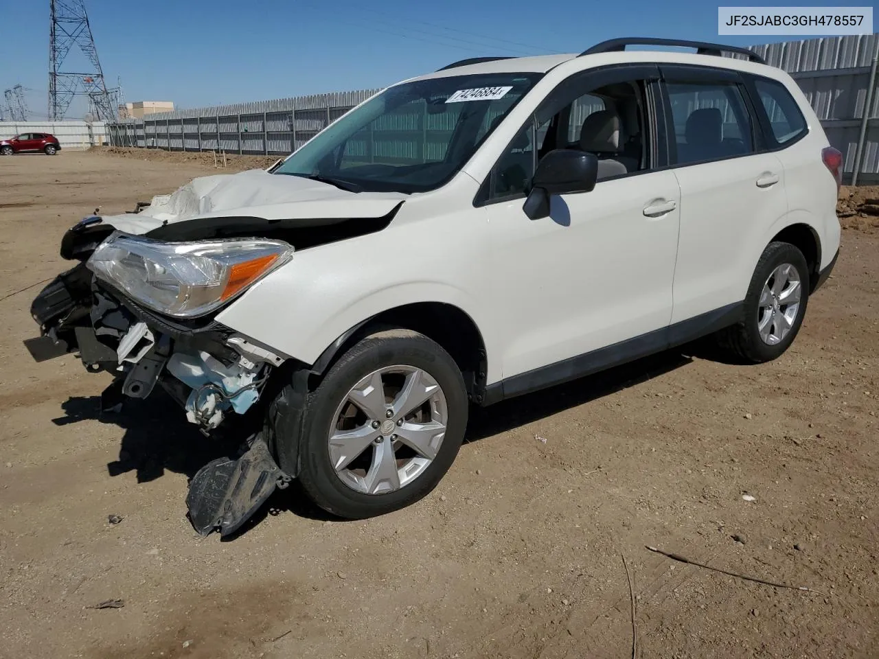 2016 Subaru Forester 2.5I VIN: JF2SJABC3GH478557 Lot: 74246884