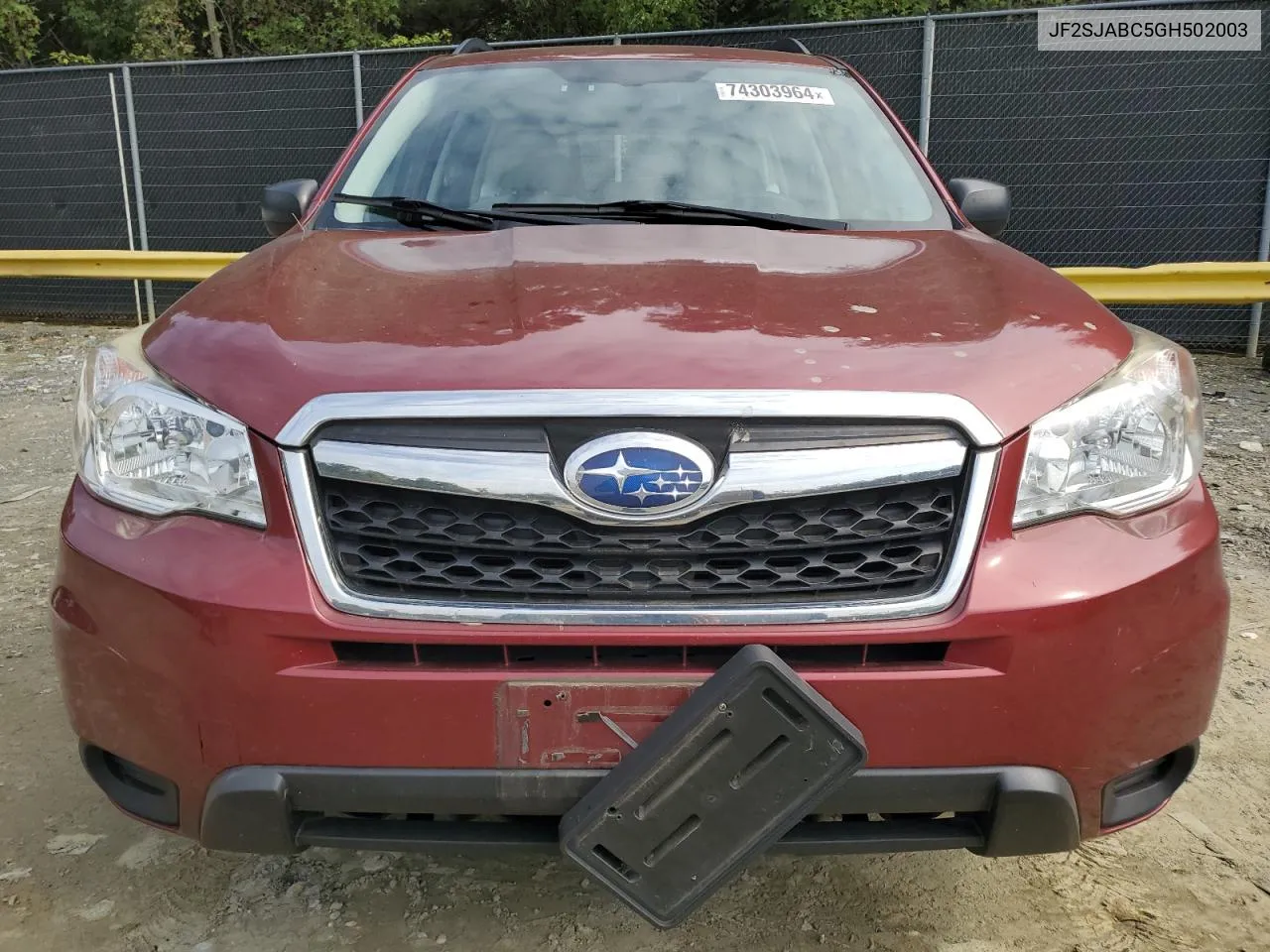 JF2SJABC5GH502003 2016 Subaru Forester 2.5I