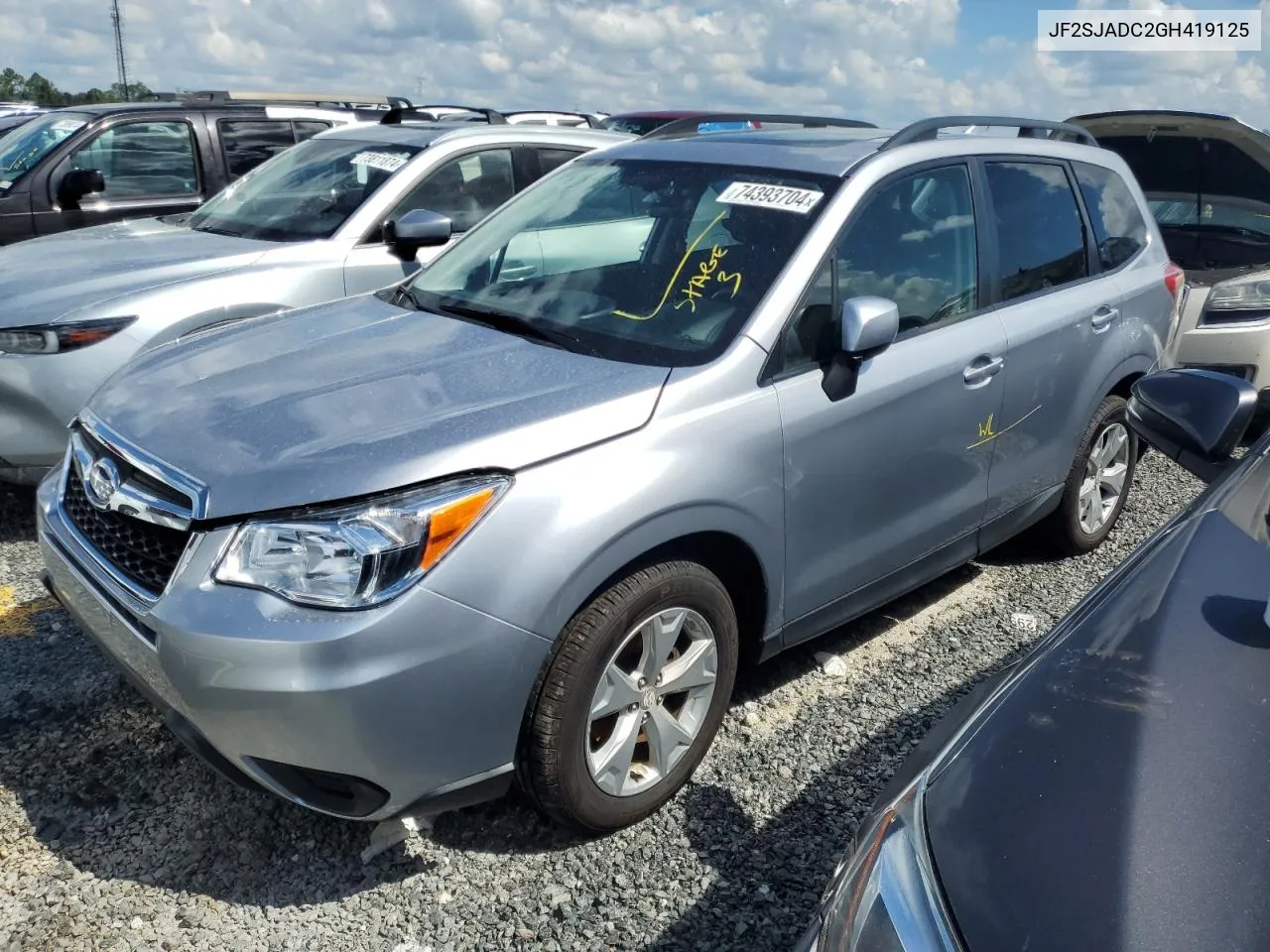 2016 Subaru Forester 2.5I Premium VIN: JF2SJADC2GH419125 Lot: 74393704