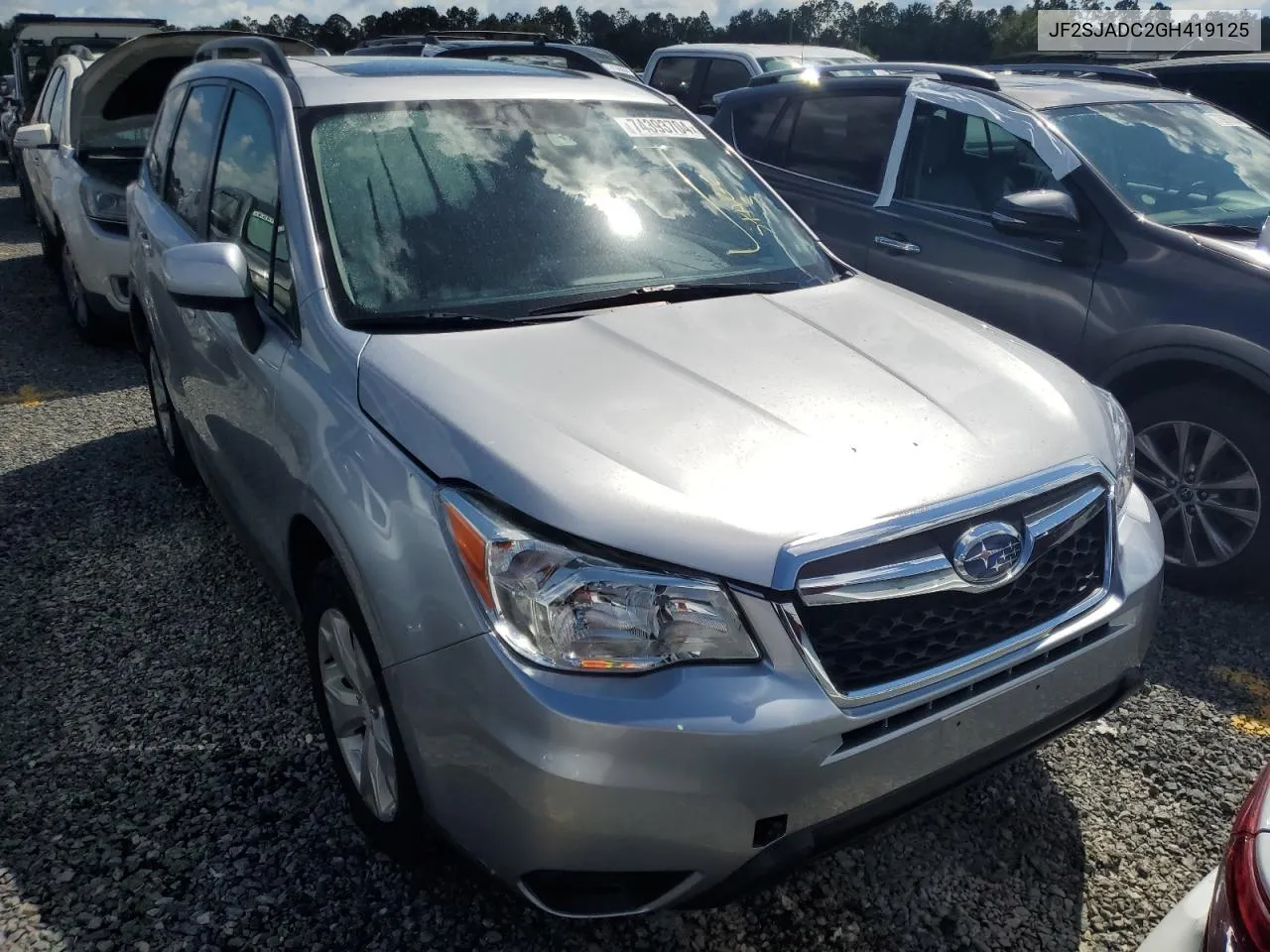 JF2SJADC2GH419125 2016 Subaru Forester 2.5I Premium