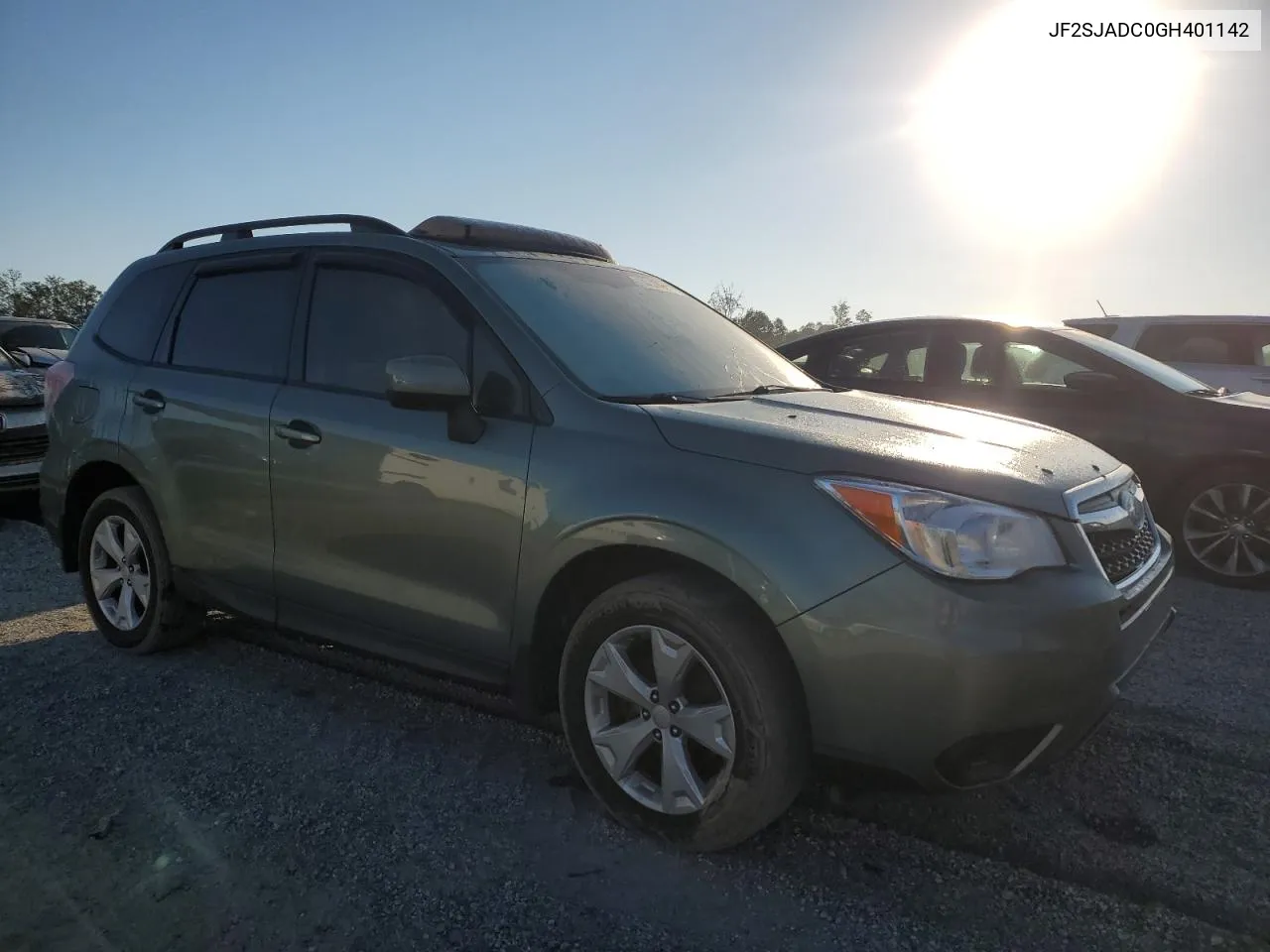 2016 Subaru Forester 2.5I Premium VIN: JF2SJADC0GH401142 Lot: 74748004