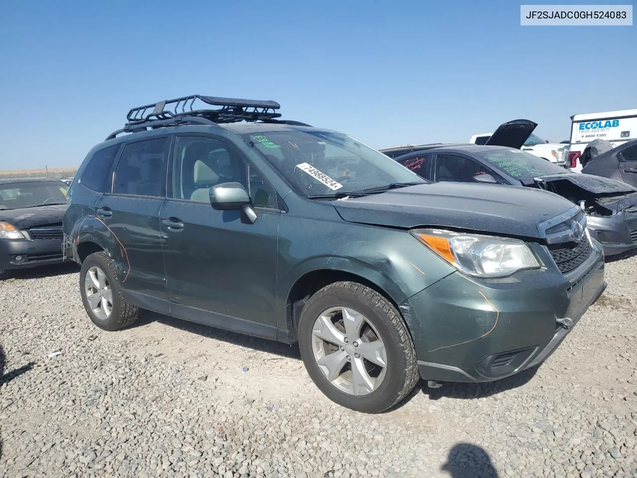 2016 Subaru Forester 2.5I Premium VIN: JF2SJADC0GH524083 Lot: 74988524