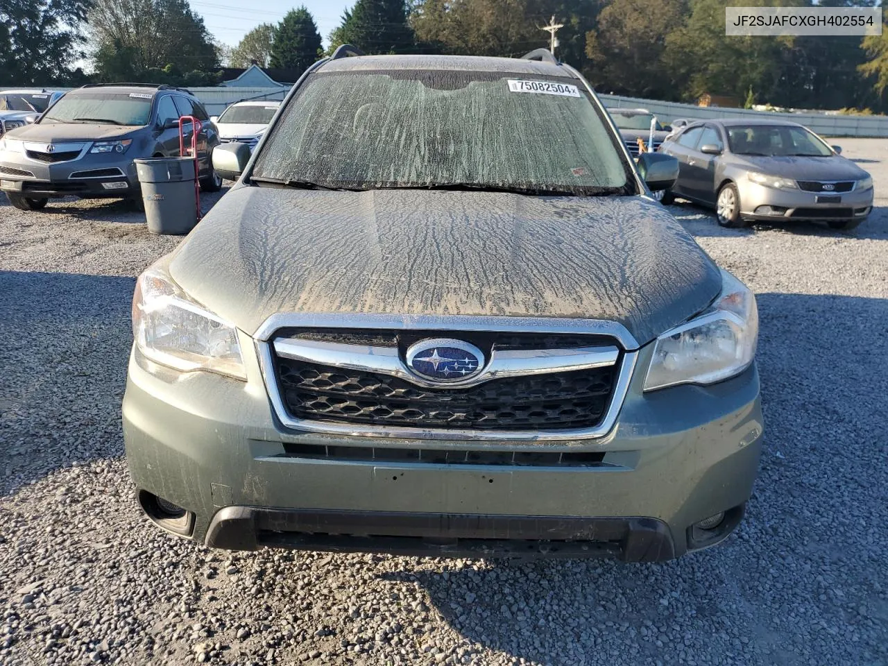 JF2SJAFCXGH402554 2016 Subaru Forester 2.5I Premium