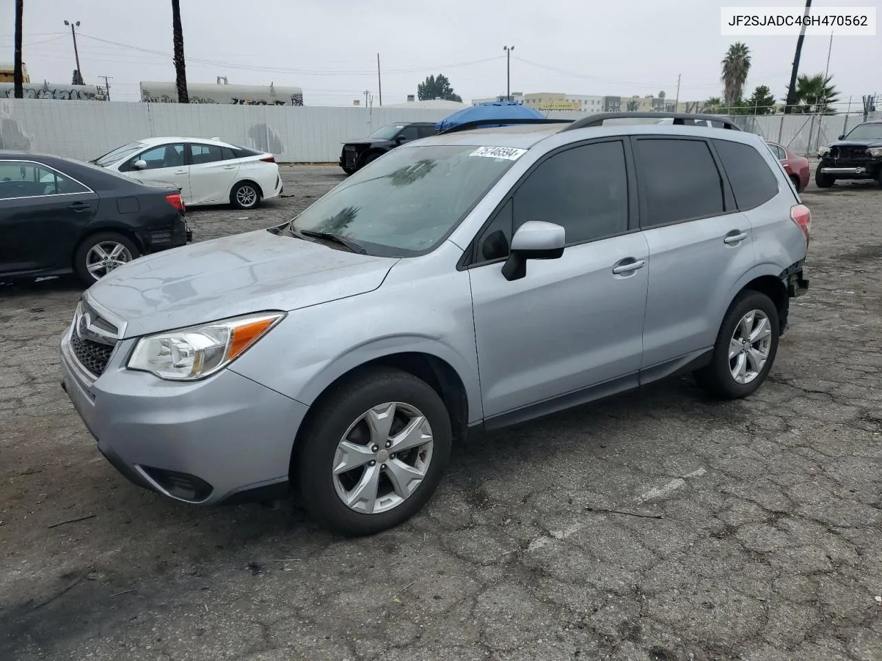 2016 Subaru Forester 2.5I Premium VIN: JF2SJADC4GH470562 Lot: 75746594