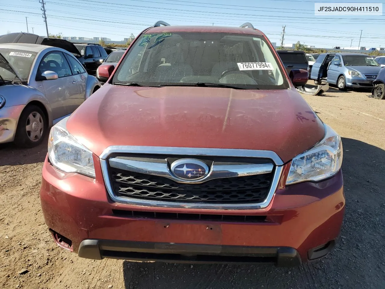 2016 Subaru Forester 2.5I Premium VIN: JF2SJADC9GH411510 Lot: 76077994