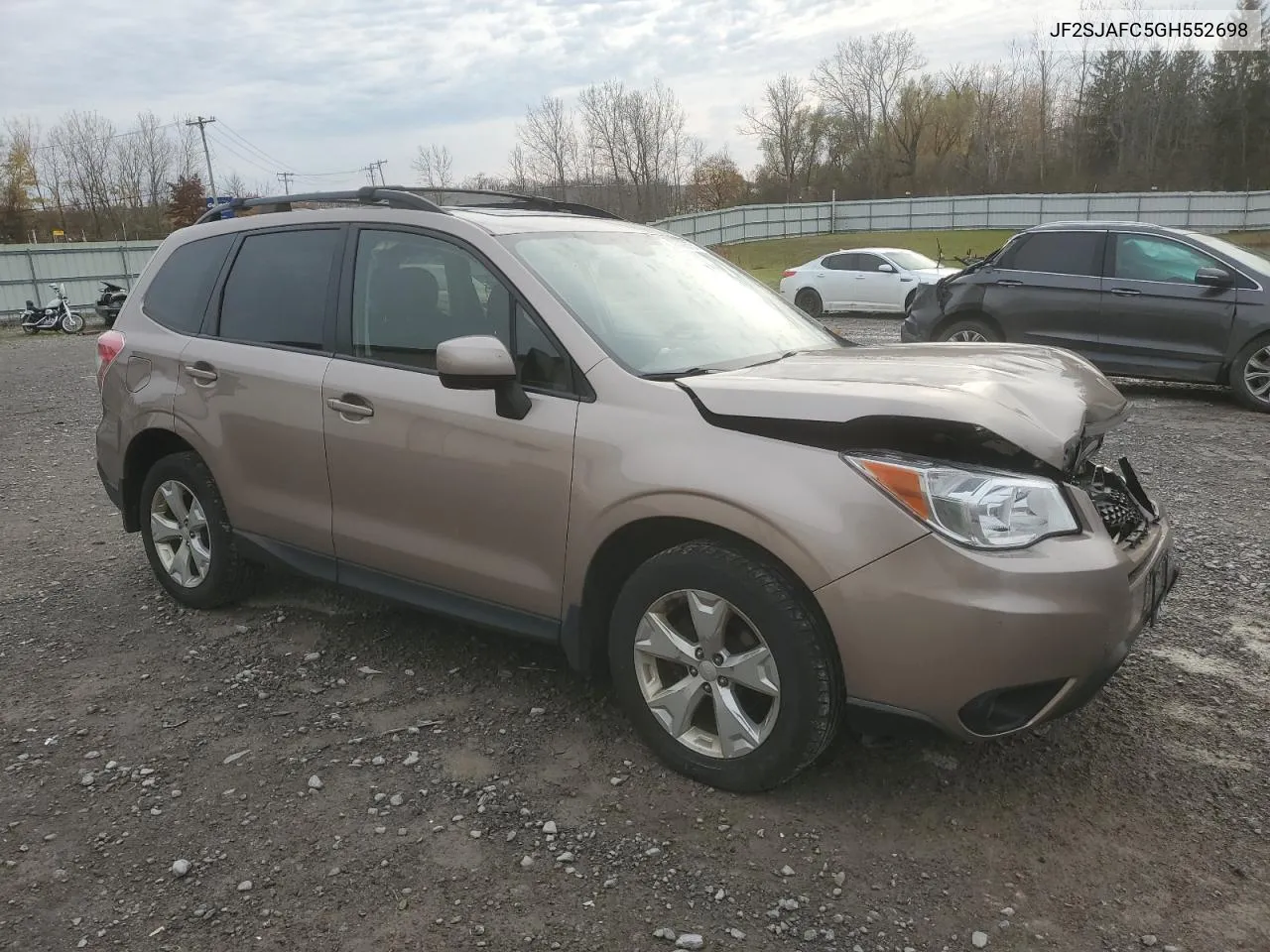 2016 Subaru Forester 2.5I Premium VIN: JF2SJAFC5GH552698 Lot: 77723754