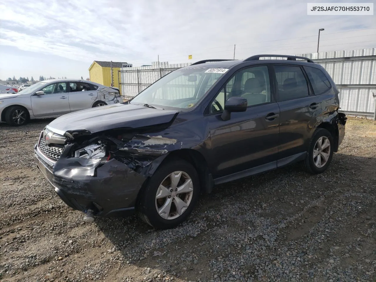 2016 Subaru Forester 2.5I Premium VIN: JF2SJAFC7GH553710 Lot: 80571914