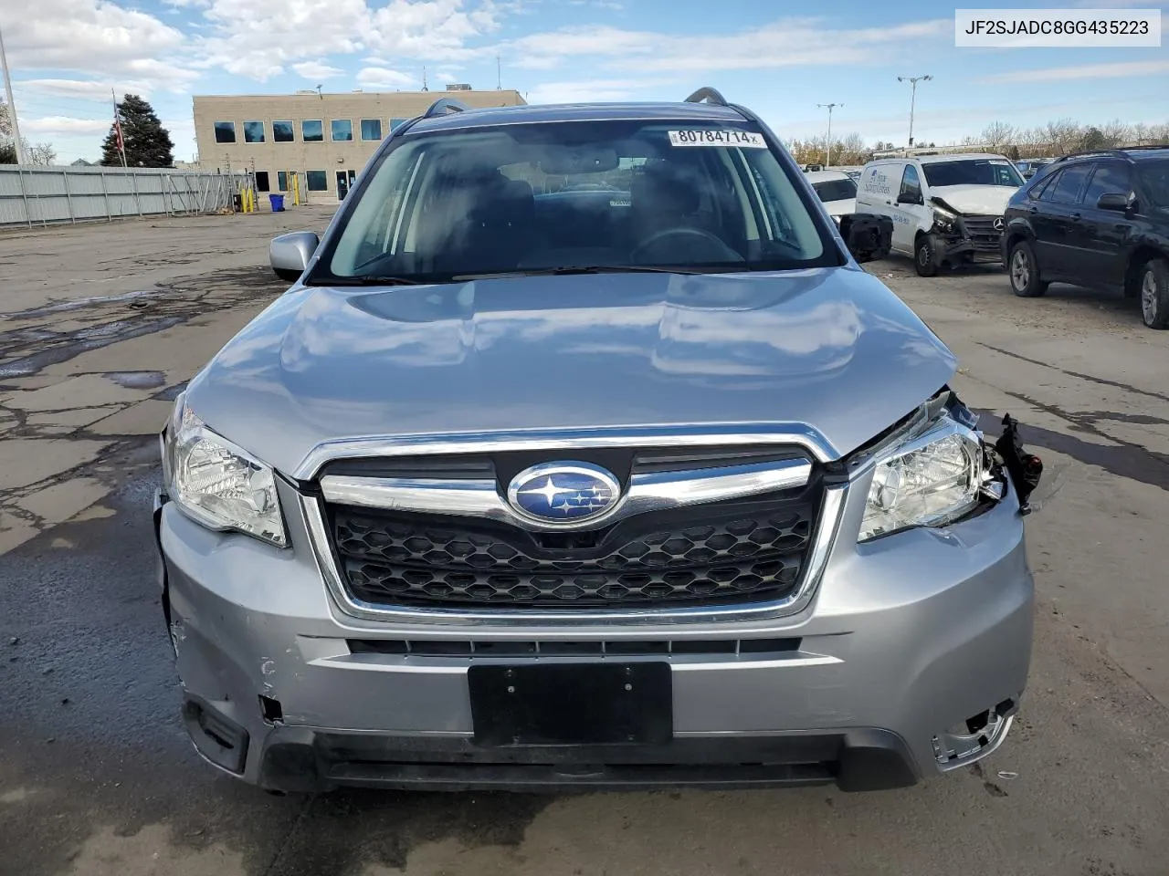 2016 Subaru Forester 2.5I Premium VIN: JF2SJADC8GG435223 Lot: 80784714